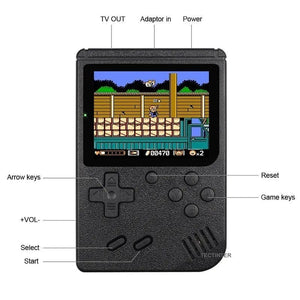 Planet Gates Red with gamepad Portable Retro Mini Video Game Console 8-Bit Handheld Game Player Built-in 500 games AV Out Game Console Gameboy videojuego