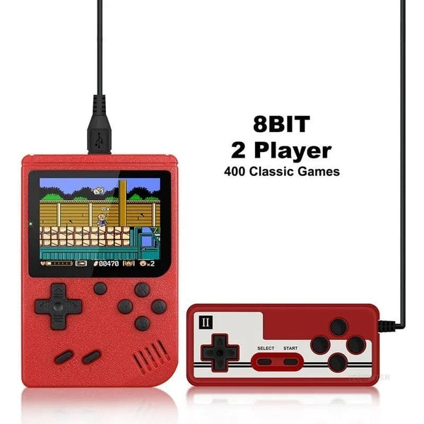 Planet Gates Red with gamepad Portable Retro Mini Video Game Console 8-Bit Handheld Game Player Built-in 500 games AV Out Game Console Gameboy videojuego