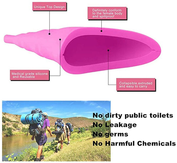 Planet Gates Red Woman Adult Piss Urine Bags For Car Travel Camping Patient Stand Toilet Outdoor Sports Trip Female Emergency  Pee Handy bag