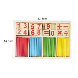 Planet Gates Regular model Children's math teaching aids, counting sticks, arithmetic learning box, wooden educational toys, Montessori education