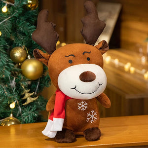 Planet Gates Reindeer Christmas Tree Plush Toys Santa Pillow Soft Reindeer Stuffed Animal Cute Birthday Plushie Gifts Christmas Gift For Kids