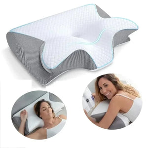 Planet Gates Releep Cervical Neck Pillow Neck Pain Relief Adjustable Contour Pillow for Sleeping Ergonomic Memory Foam Pillow Side Sleeper