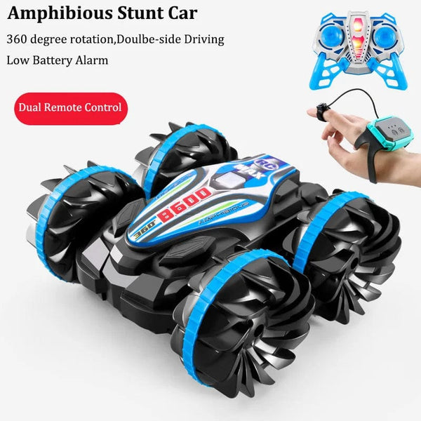 Planet Gates Remote Control Car Toys 2.4G Amphibious Stunt RC Cars Toy Double-sided Tumbling Drift Handle/Gesture Control Kids Electric Toys