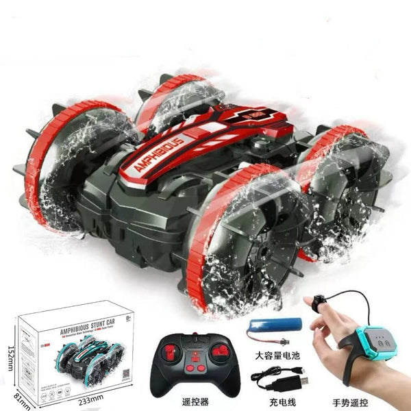 Planet Gates Remote Control Car Toys 2.4G Amphibious Stunt RC Cars Toy Double-sided Tumbling Drift Handle/Gesture Control Kids Electric Toys