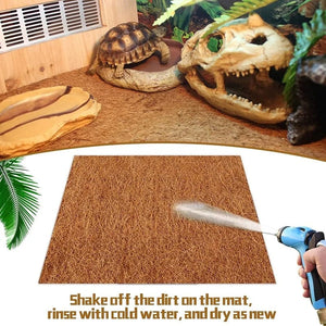 Planet Gates Reptile Carpet Natural Coconut Fiber Coir Mat Pets Terrarium Substrate Liner Flooring Supplies for Lizard Snake Bunny Tortoise