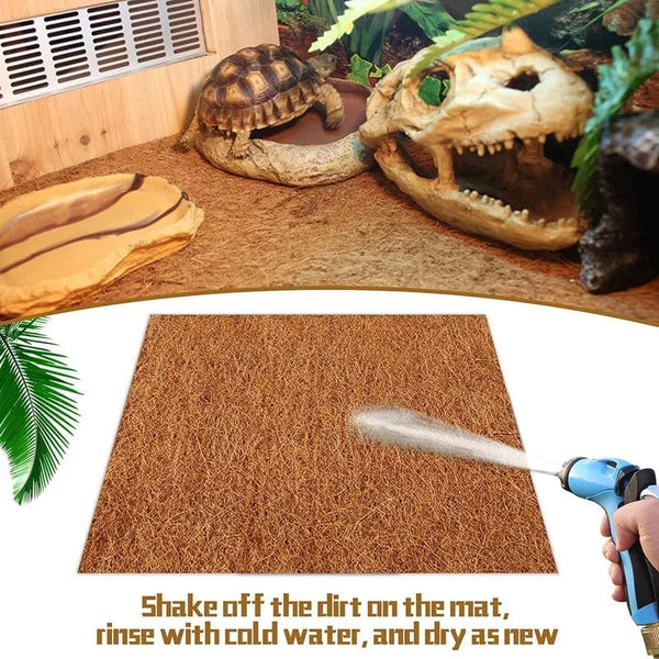 Planet Gates Reptile Carpet Natural Coconut Fiber Coir Mat Pets Terrarium Substrate Liner Flooring Supplies for Lizard Snake Bunny Tortoise