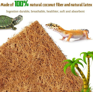 Planet Gates Reptile Carpet Natural Coconut Fiber Coir Mat Pets Terrarium Substrate Liner Flooring Supplies for Lizard Snake Bunny Tortoise