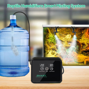 Planet Gates Reptile Humidifiers Smart Misting System with Timer and 360°Adjustable Misting Nozzles Spray Kit for Rainforest Plants Amphibian