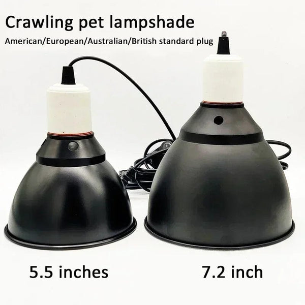 Planet Gates Reptile Lamp Set Lighting 300W E27 100-240V UVB Reptile Heating Lamp Stand Pet Light Bulb Holder Lampshade Emitter Lamp