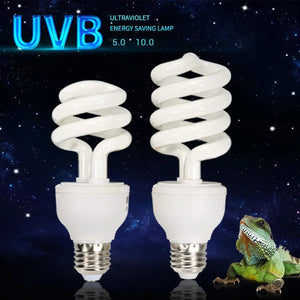 Planet Gates Reptile UVB 5.0 10.0 Lamp Bulb For Turtle Lizard Snake Lguanas Heat Calcium Lamp Bulb Energy Saving Light Reptile Succulent E27