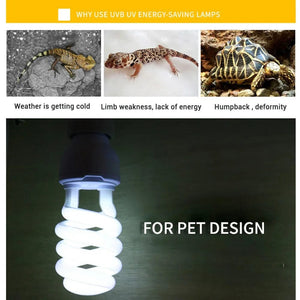 Planet Gates Reptile UVB 5.0 10.0 Lamp Bulb For Turtle Lizard Snake Lguanas Heat Calcium Lamp Bulb Energy Saving Light Reptile Succulent E27