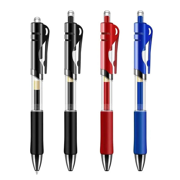 Planet Gates Retractable Gel Pen,Black, Red,Blue Ink Ballpoint for Writing,Office and School Supplies,Stationery,0.5mm Retractable,12 Pcs Box