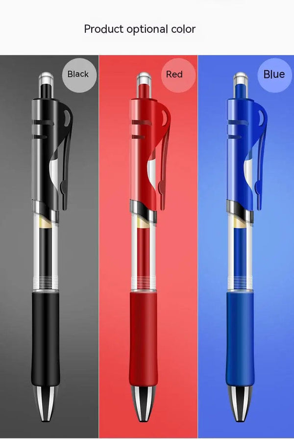 Planet Gates Retractable Gel Pen,Black, Red,Blue Ink Ballpoint for Writing,Office and School Supplies,Stationery,0.5mm Retractable,12 Pcs Box