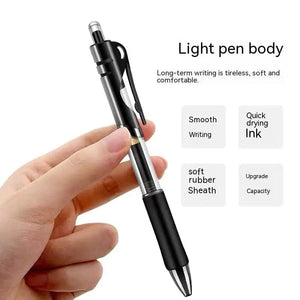 Planet Gates Retractable Gel Pen,Black, Red,Blue Ink Ballpoint for Writing,Office and School Supplies,Stationery,0.5mm Retractable,12 Pcs Box