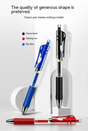 Planet Gates Retractable Gel Pen,Black, Red,Blue Ink Ballpoint for Writing,Office and School Supplies,Stationery,0.5mm Retractable,12 Pcs Box