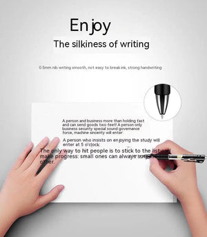 Planet Gates Retractable Gel Pen,Black, Red,Blue Ink Ballpoint for Writing,Office and School Supplies,Stationery,0.5mm Retractable,12 Pcs Box