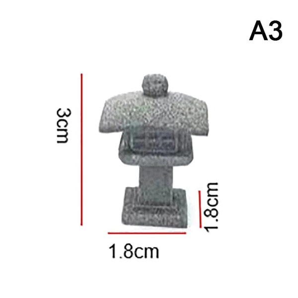 Planet Gates Retro Gazebo Chinese Lanterns Mini Pagoda Model Decoration Stone Miniature Statue Sandstone Home Accessories