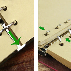 Planet Gates Retro Notebooks & Journals Agenda  Binder Sketch Book Leather Soft Cover 14x10cm Replaceable Kraft Paper Inner Korean Stationery