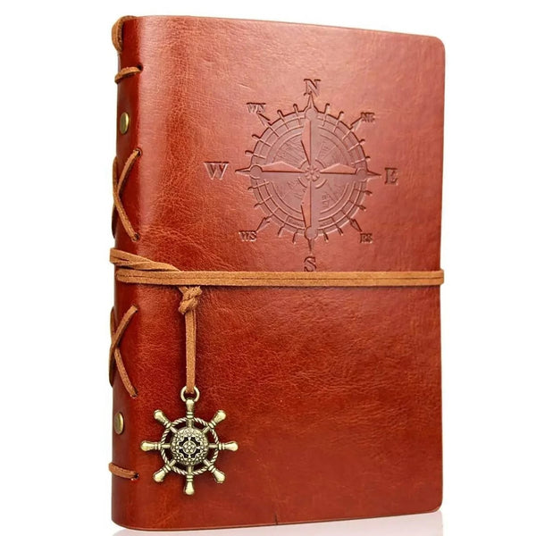Planet Gates Retro Notebooks & Journals Agenda  Binder Sketch Book Leather Soft Cover 14x10cm Replaceable Kraft Paper Inner Korean Stationery