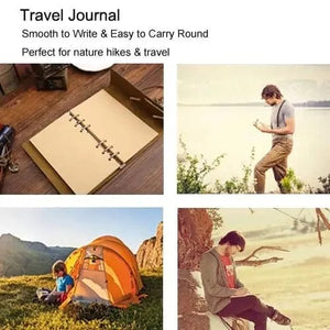 Planet Gates Retro Notebooks & Journals Agenda  Binder Sketch Book Leather Soft Cover 14x10cm Replaceable Kraft Paper Inner Korean Stationery