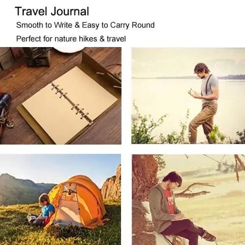 Planet Gates Retro Notebooks & Journals Agenda  Binder Sketch Book Leather Soft Cover 14x10cm Replaceable Kraft Paper Inner Korean Stationery