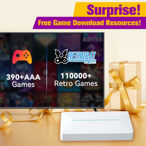 Planet Gates Retrobat & Playnite Retro Game Console 500GB Gaming HDD for PS3/PS2/Switch/Wii/WiiU for PC/Laptop with 38200+ Retro/AAA/PC Games