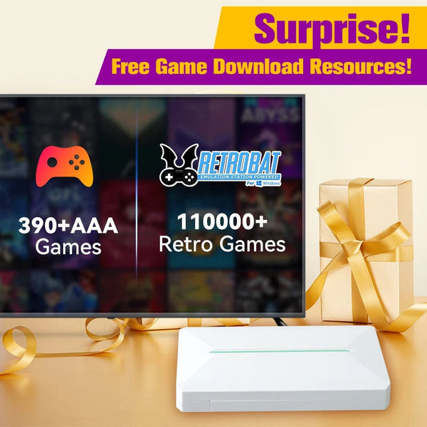 Planet Gates Retrobat & Playnite Retro Game Console 500GB Gaming HDD for PS3/PS2/Switch/Wii/WiiU for PC/Laptop with 38200+ Retro/AAA/PC Games