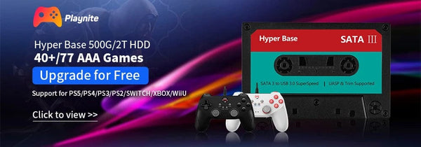 Planet Gates Retrobat & Playnite Retro Game Console 500GB Gaming HDD for PS3/PS2/Switch/Wii/WiiU for PC/Laptop with 38200+ Retro/AAA/PC Games