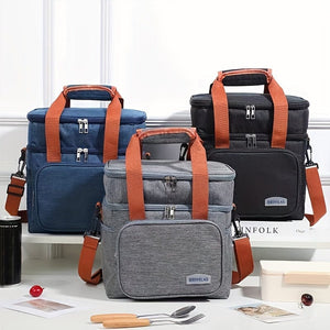 Planet Gates Reusable Double-Layer Insulated Lunch Bag - Perfect For Work, Picnic, School Or Travel!