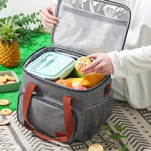 Planet Gates Reusable Double-Layer Insulated Lunch Bag - Perfect For Work, Picnic, School Or Travel!