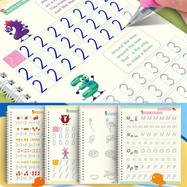 Planet Gates Reusable Magic Copybook Drawing Toys for Children Montessori Pen Control Training Writing Sticker Learning Educational Toy Kids