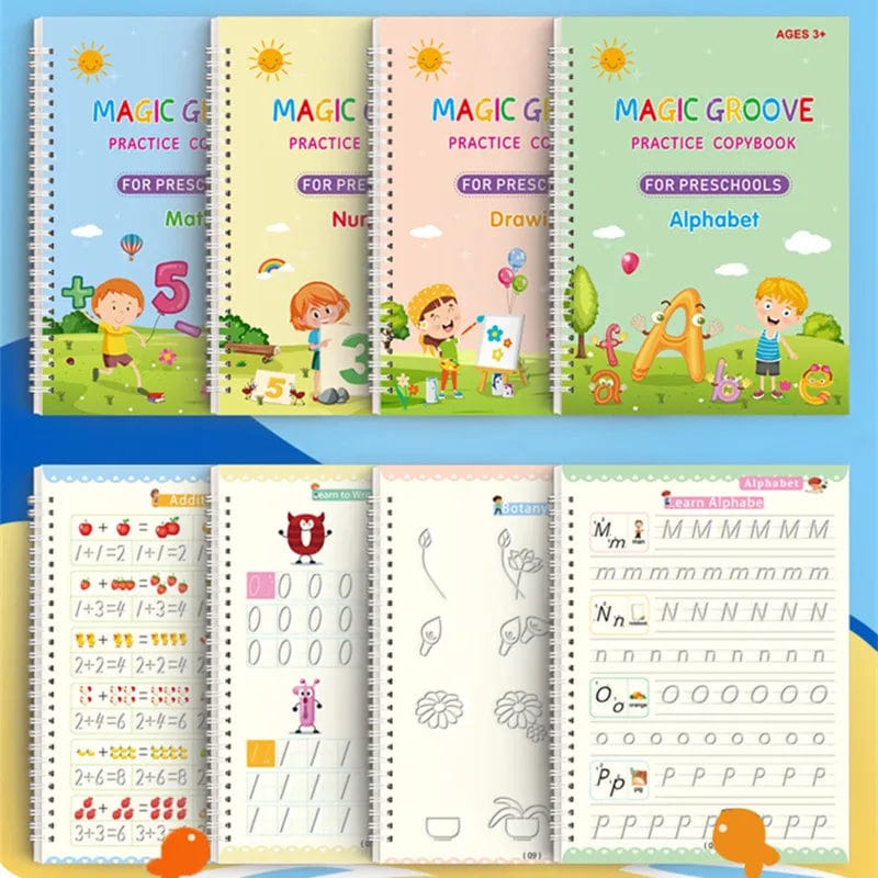 Planet Gates Reusable Magic Copybook Drawing Toys for Children Montessori Pen Control Training Writing Sticker Learning Educational Toy Kids