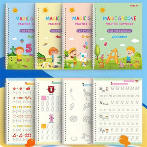 Planet Gates Reusable Magic Copybook Drawing Toys for Children Montessori Pen Control Training Writing Sticker Learning Educational Toy Kids