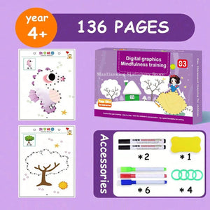 Planet Gates Reusable Magical Tracing Workbook Magic Practice Copybook Control Training Book Children Montessori Drawing Education Stationery