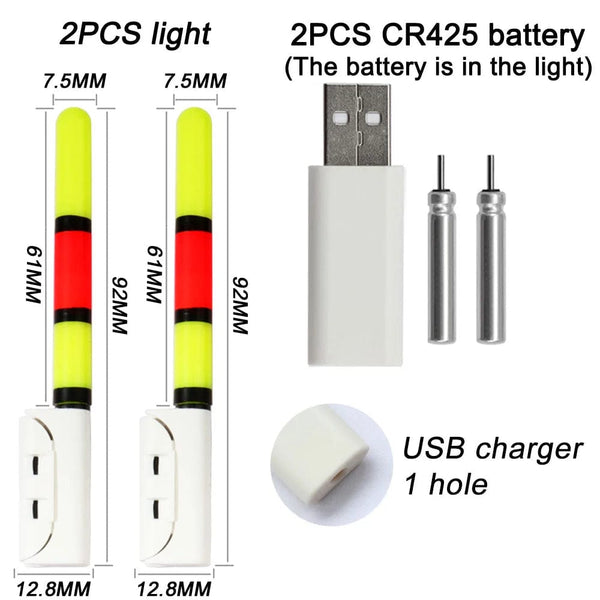 Planet Gates RG CR425 charge 1 Fishing Electronic Rod Luminous Stick Flash Light CR425 3.6V Lithium Battery LED Removable USB Charge Waterproof Night Tackle