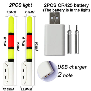 Planet Gates RG CR425 charge 2 Fishing Electronic Rod Luminous Stick Flash Light CR425 3.6V Lithium Battery LED Removable USB Charge Waterproof Night Tackle