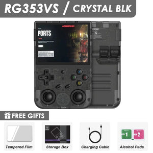 Planet Gates RG353V Grey / 64GB NEW RG353V RG353VS 64/128/256G Touch Screen Handheld Game Players Android 11 LINUX Dual System Portable Video Game Console
