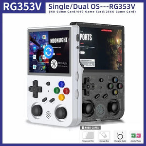 Planet Gates RG353V Grey / 64GB NEW RG353V RG353VS 64/128/256G Touch Screen Handheld Game Players Android 11 LINUX Dual System Portable Video Game Console