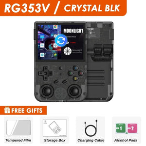 Planet Gates RG353V Grey / 64GB NEW RG353V RG353VS 64/128/256G Touch Screen Handheld Game Players Android 11 LINUX Dual System Portable Video Game Console