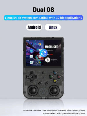 Planet Gates RG353V Grey / 64GB NEW RG353V RG353VS 64/128/256G Touch Screen Handheld Game Players Android 11 LINUX Dual System Portable Video Game Console