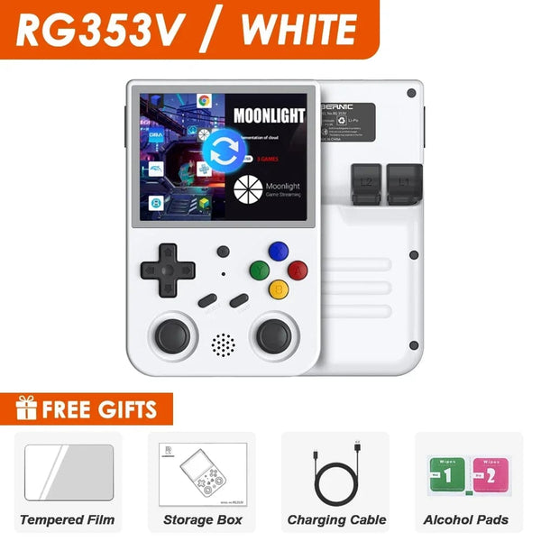 Planet Gates RG353V Grey / 64GB NEW RG353V RG353VS 64/128/256G Touch Screen Handheld Game Players Android 11 LINUX Dual System Portable Video Game Console