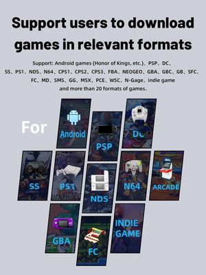 Planet Gates RG353V Grey / 64GB NEW RG353V RG353VS 64/128/256G Touch Screen Handheld Game Players Android 11 LINUX Dual System Portable Video Game Console