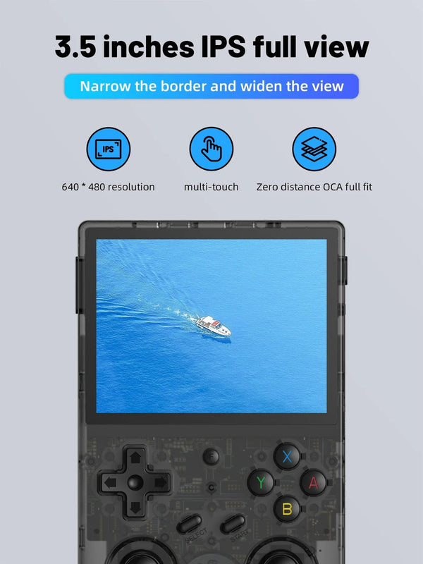 Planet Gates RG353V Grey / 64GB NEW RG353V RG353VS 64/128/256G Touch Screen Handheld Game Players Android 11 LINUX Dual System Portable Video Game Console