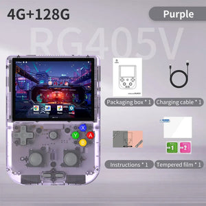 Planet Gates RG405V Purple / standard Anbernic RG405V Video Handheld Game Console 4" IPS HD Touch Screen Android 12 System T618 64-bit Wifi Portable Retro Game Player