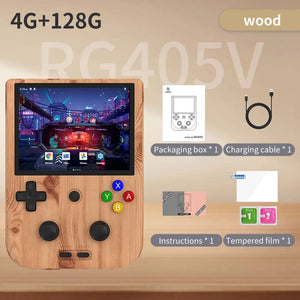Planet Gates RG405V Wood / standard Anbernic RG405V Video Handheld Game Console 4" IPS HD Touch Screen Android 12 System T618 64-bit Wifi Portable Retro Game Player