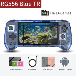 Planet Gates RG556 Black 256G / Russian Federation / Only Game Console ANBERNIC RG556 Handheld Game Console Unisoc T820 Android 13 5.48 inch AMOLED Screen 5500mAh WIFI Bluetooth Retro Video Players