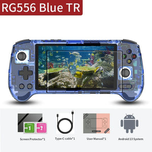 Planet Gates RG556 Black 256G / Russian Federation / Only Game Console ANBERNIC RG556 Handheld Game Console Unisoc T820 Android 13 5.48 inch AMOLED Screen 5500mAh WIFI Bluetooth Retro Video Players