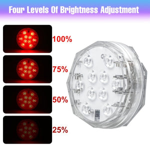 Planet Gates RGB-Submersible-Lamp 1pc RGB LED Submersible Light 15 Color Changing Battery Powered Underwater Pond Lighting Waterproof 3 Modes Colorful Aquarium Atmosphere Swimming Pool Lamp Fountain With Remote Outdoor Garden