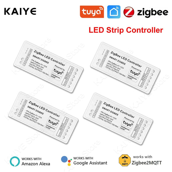 Planet Gates RGBCW / CHINA Tuya Zigbee RGB Controller 15A 12V 180W Smart Life Gateway Hub 5V 24V Alexa Google 3CH COB RGB LED Strip Light ZigBee Controller