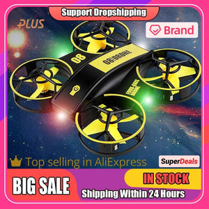 Planet Gates RH-821 08 Drone Mini Quadcopter Lighting UFO Drone Fixed Altitude Remote Control Aircraft Children Toys Drop Shipping